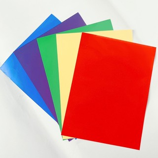 Giấy thủ công 7 màu (7 tờ/tập), Giấy thủ công decal 5 màu