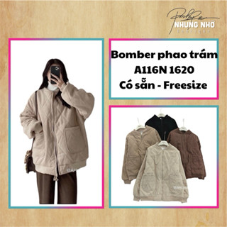  Áo khoác phao bomber trám trần bông hai túi hộp trước chất đẹp from over size Nhung Nhớ Boutique 