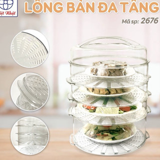 Lồng bàn đa năng 5 tầng Việt Nhật, đa tầng giữ nhiệt, đậy thức ăn thiết kế hiện đại bền đẹp - 2676