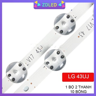 THANH LED TIVI LG 43UJ 652 (10LED) - Lắp zin tivi LG 43UJ652 - 1 THANH 2 thanh giống nhau - LED MỚI 100% nhà máy