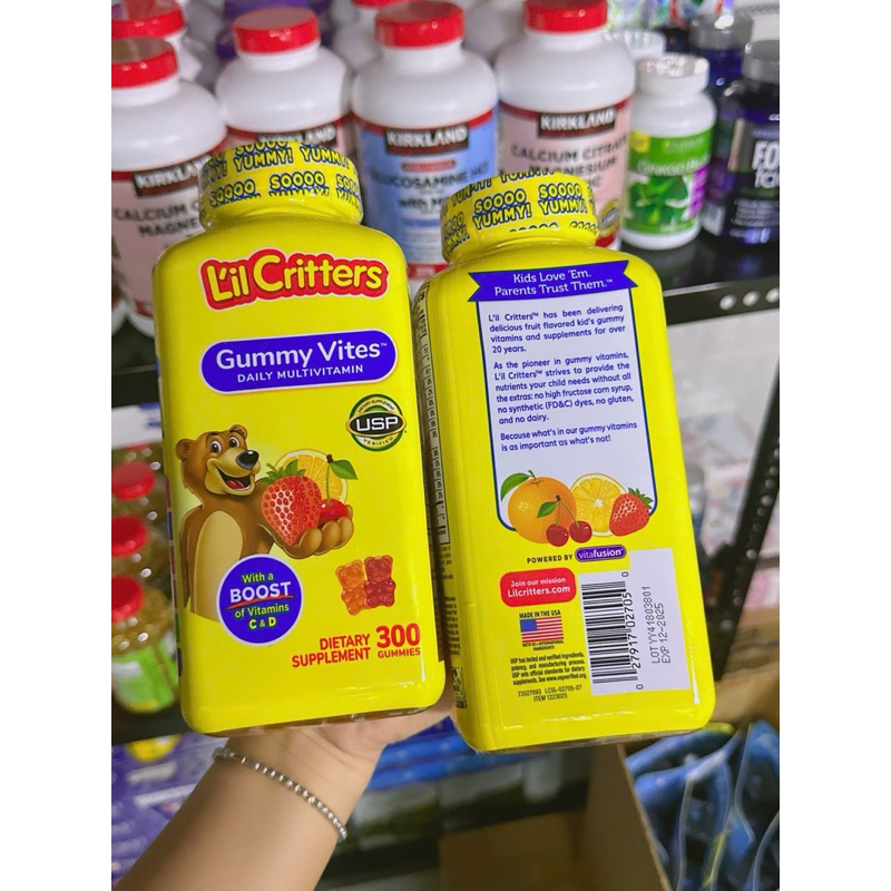 Kẹo Dẻo Lil Critter Gummy Vites Complete Multivitamin 300 viên giúp trẻ ăn ngon