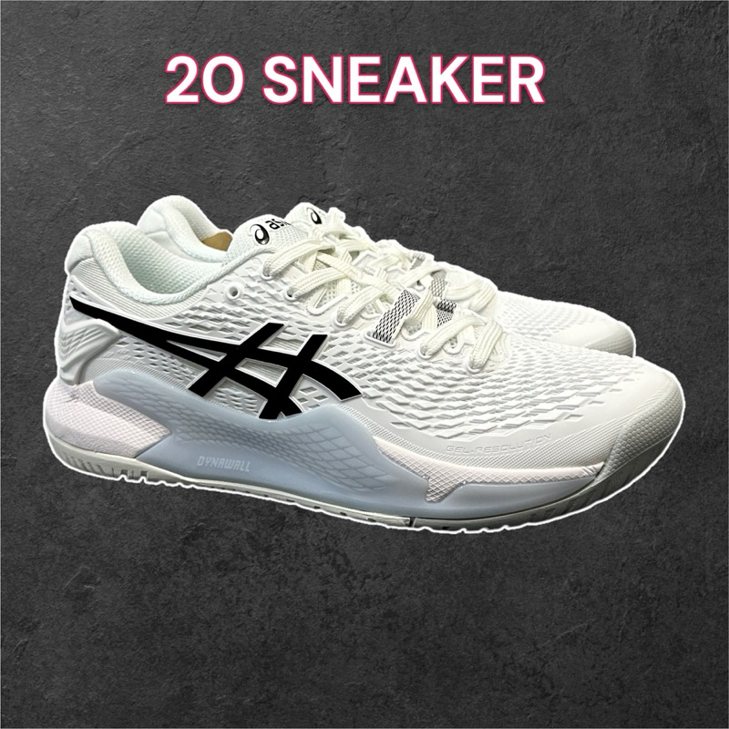 Giày Tennis, Pickleball Gel.Resolution-9 White/Black. Fullbox/HighQuality
