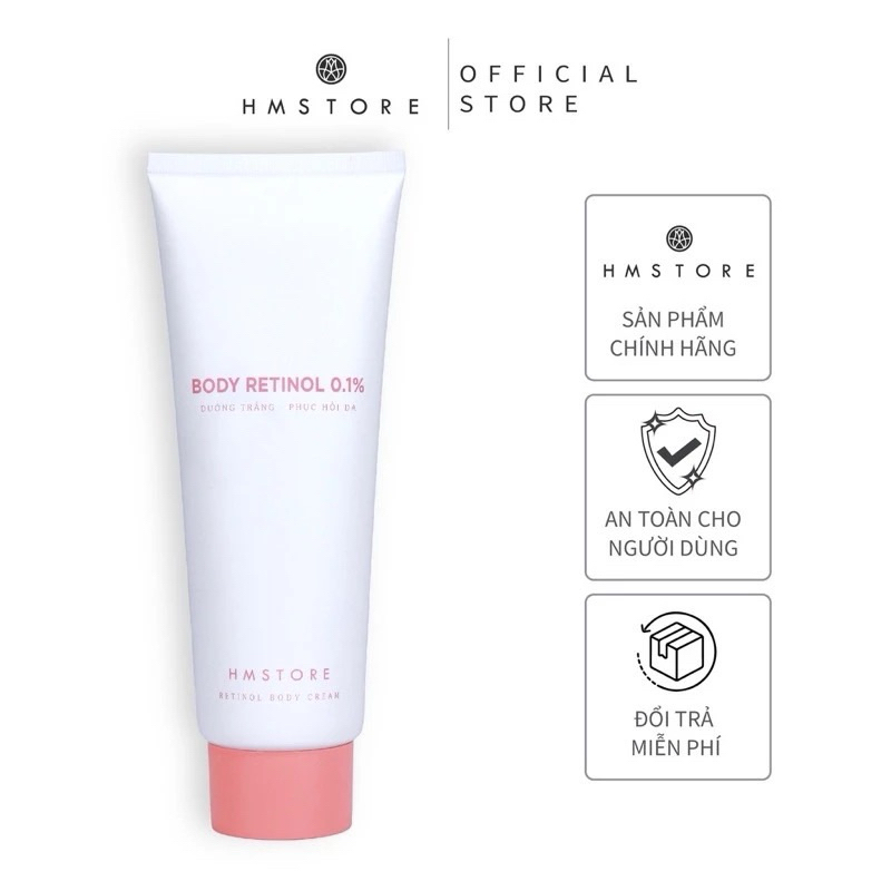 Kem dưỡng trắng body retinol 0.1%.