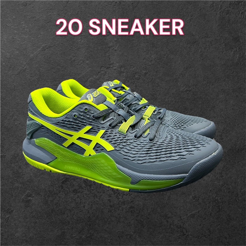 Giày Pickleball/Tennis Gel.Resolution-9 Blue Green. Fullbox/HighQuality
