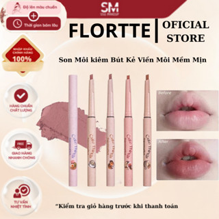 Son Môi Kiêm Bút Kẻ Viền Môi Hai Mặt Mềm Mịn Flortte