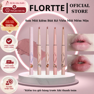 Son Môi Kiêm Bút Kẻ Viền Môi Hai Mặt Mềm Mịn Flortte