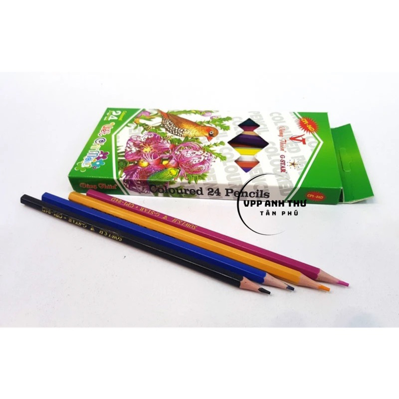 CHÌ MÀU TÔ MÀU 24 CÂY CP1-24 ( HỘP MỚI)