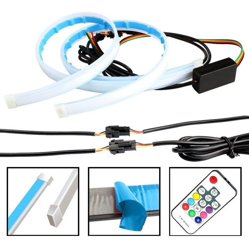 Dây Led Mí Audi Có Điều Khiển Bộ 2 Dây Led Chỉnh Nhiều Màu
