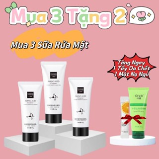 Combo 3 Tuýp Sữa Rửa Mặt Senana Amino Acid 60g/ tuýp,Giúp Làm Sạch  Và Sáng Da,Tặng 1 Tuýp Tẩy Da Chết+1 Mặt Nạ Dưỡng Da