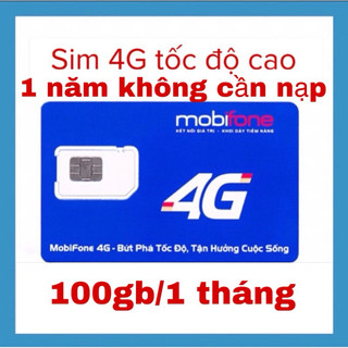 SIM 4G TỐC ĐỘ CAO 1 NĂM K CẦN NẠP MOBIFONE