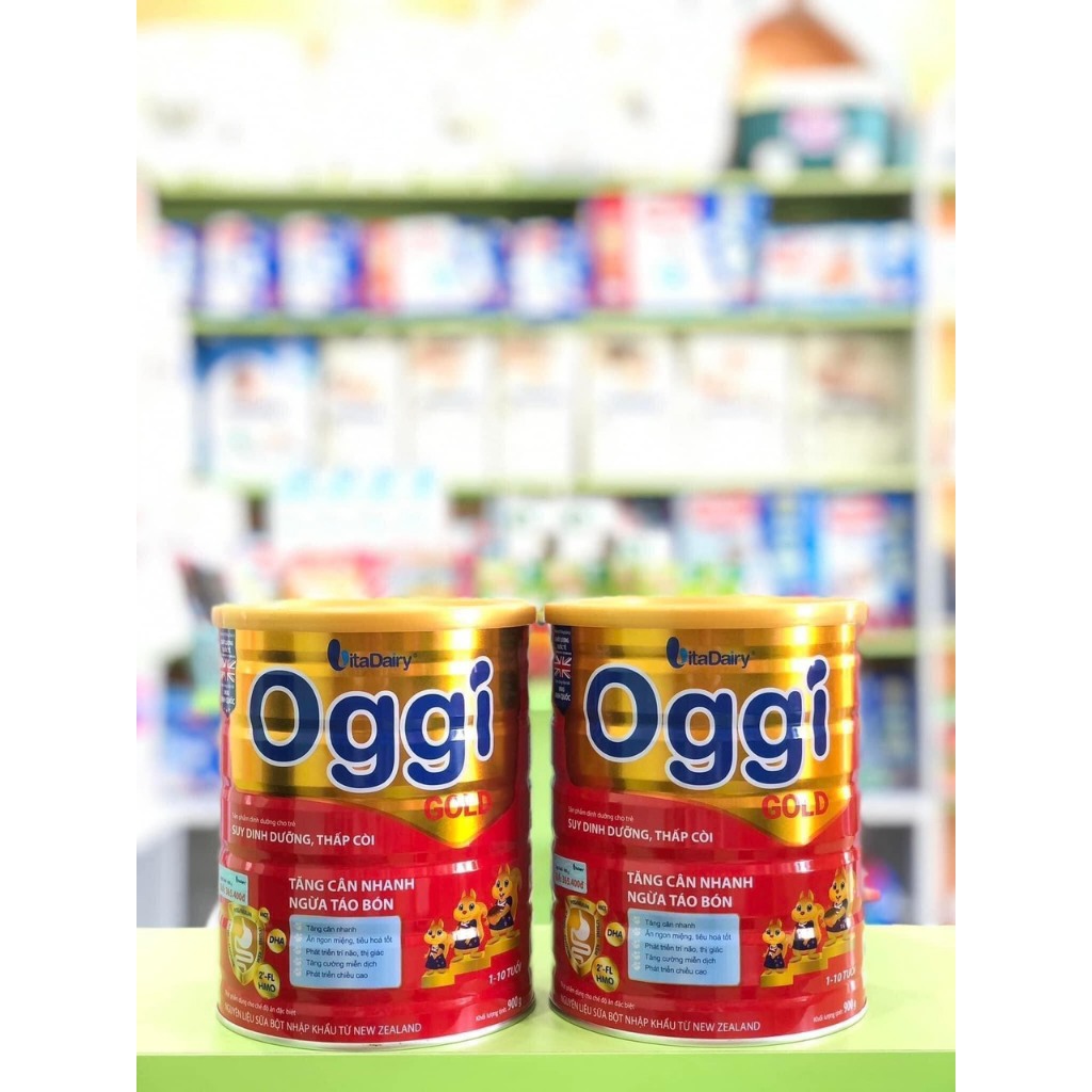 Sữa Bột Oggi Gold 900g Cho trẻ suy dinh dưỡng thấp còi ( 1- 10 tuổi )- lon 900g