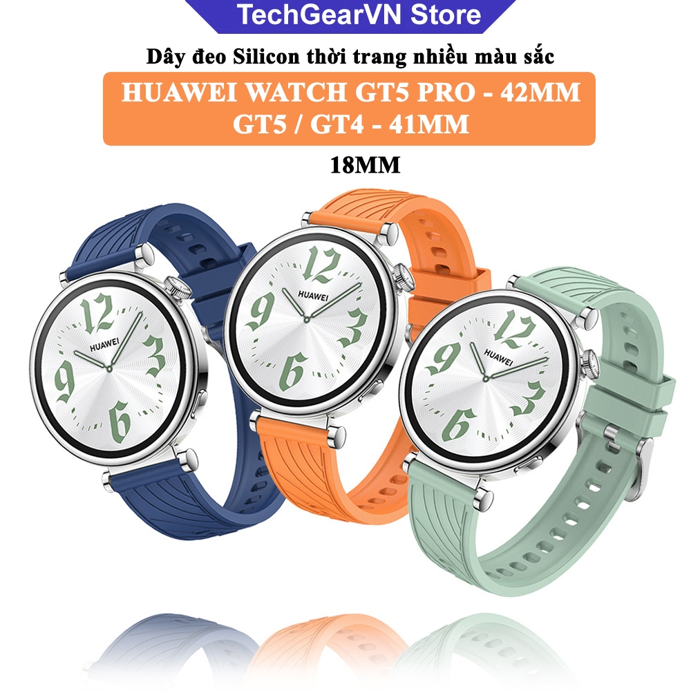 Dây đeo Silicon thời trang Huawei Watch GT5 Pro-42mm,GT5/GT4-41mm (18mm)