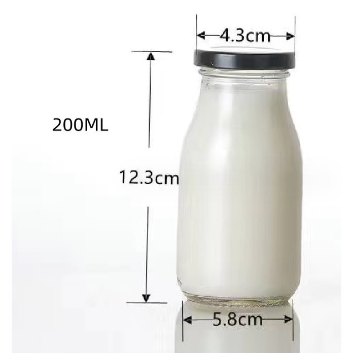 Combo 10 Chai Thủy Tinh Đựng Sữa Hạt | Thực Phẩm ( 200ML)