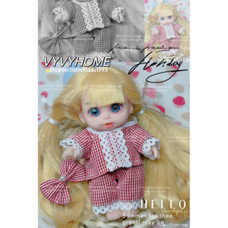 [Quần Áo Búp Bê]🧸Đồ Bộ Viền Ren Xịn Xắn Cho Búp Bê Size 5in 🎏🎏🎏