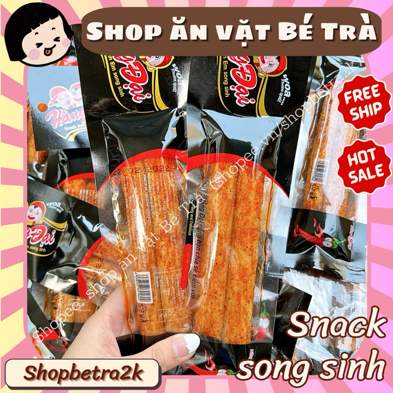 (Combo 10 gói) Snack anh em song sinh, snack cay Hằng Đại