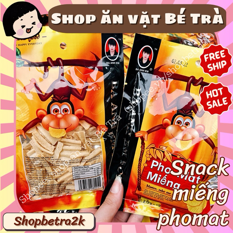 (Combo 10 gói) Snack phomat miếng khỉ đột, bim bim giòn thơm