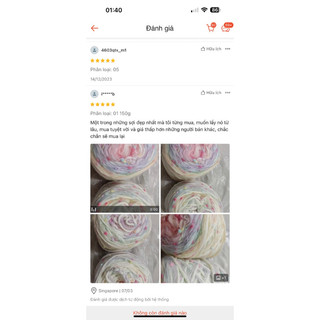 Len Pompom cầu vồng 150g