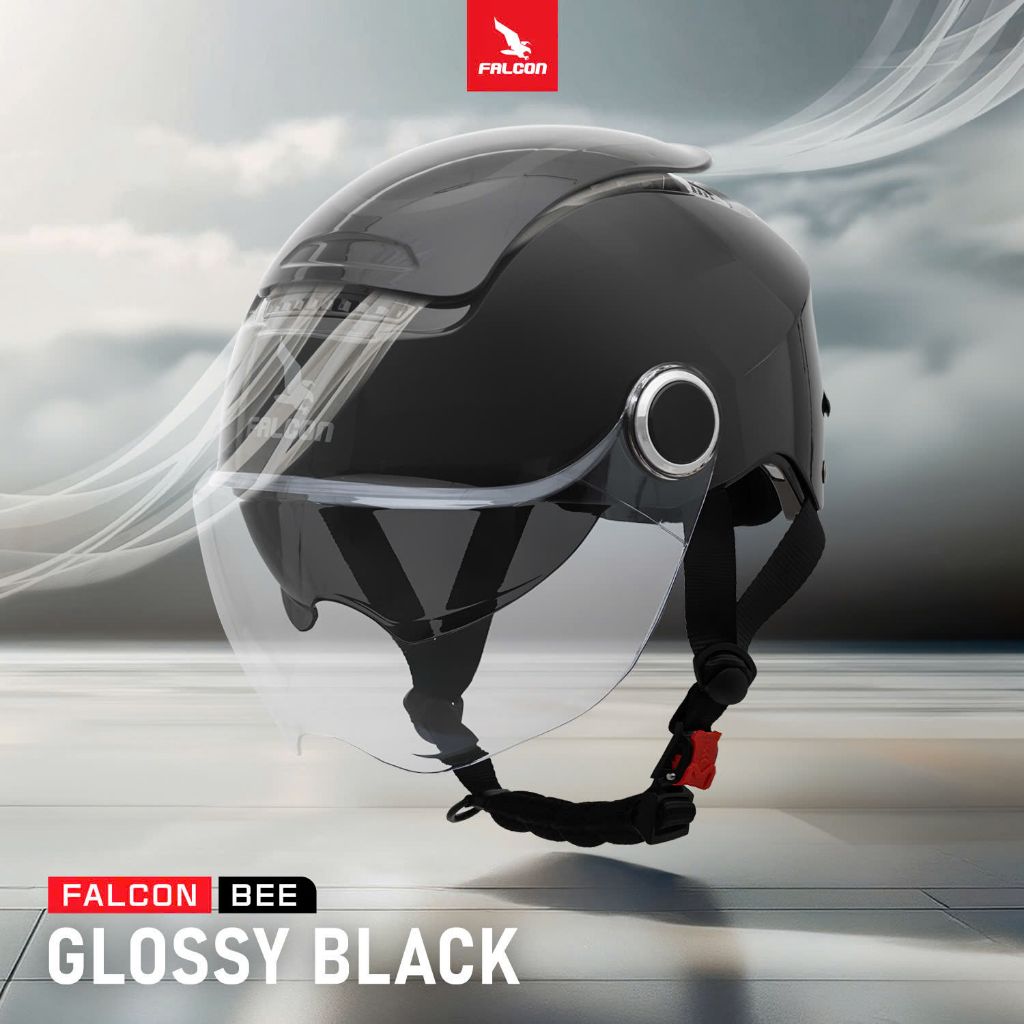[Hỏa Tốc] Nón Falcon Đạt Chuẩn Đi Xe Máy Falcon F14 [ Bee ] Đen Nhám 2 Kính Cao Cấp