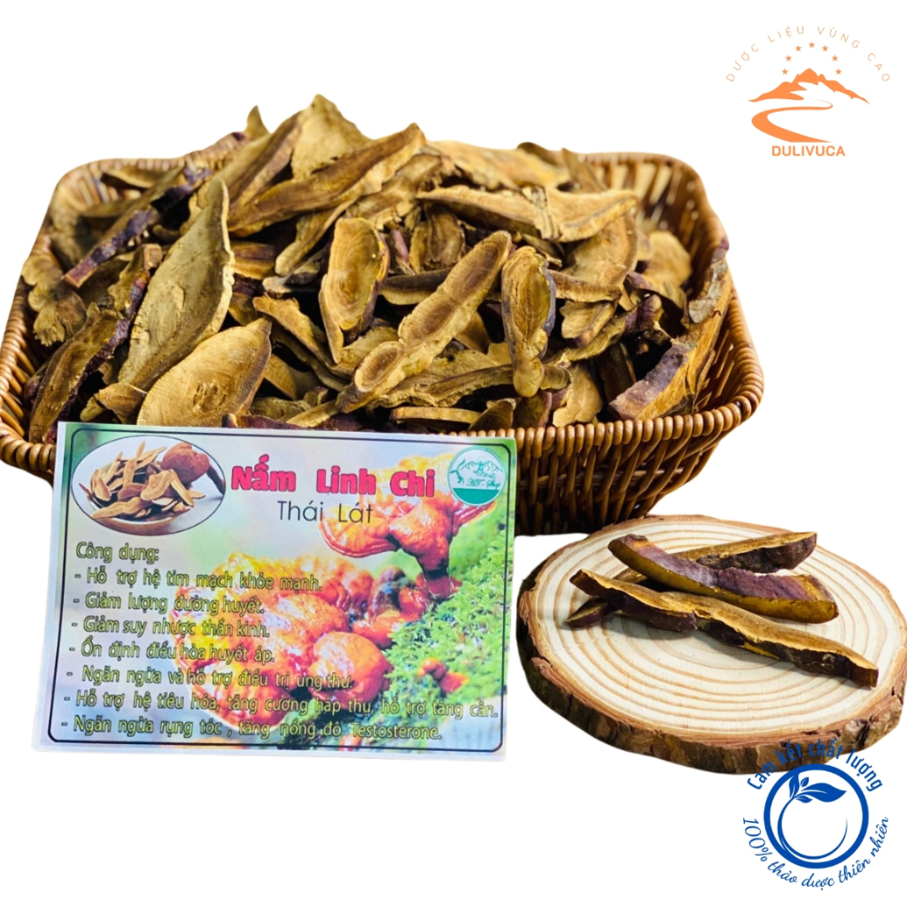 Nấm hồng chi, nấm linh chi rừng khô thái lát (500g, 1kg). Dược liệu quý nấm linh chi đỏ linh chi sừn