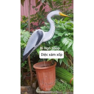 Diệc xốp cứng trang trí tiểu cảnh sân vườn, mồi nhử