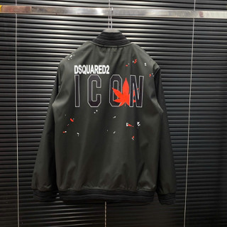 Áo Khoác Bomber DSQ ICON Logo Chữ In Trước Ngực Chất Liệu Gió Hàng Quảng Châu 2 Lớp - Áo Khoác Nam Nữ Hot Trend New 2024