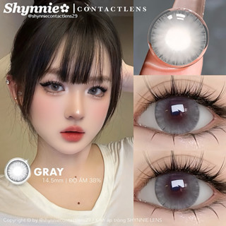✨(CẬN TỪ 0-6 ĐỘ) LENS GRAY kính áp tròng xám giãn tròng viền nhẹ vân tia hợp makeup - SHYNNIE LENS (Lens Huế) 🐰