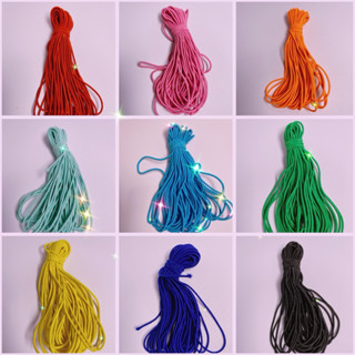  Bó 10m thun vải tròn 2mm co giãn đủ màu làm cột tóc vòng tay handmade đa ứng dụng 