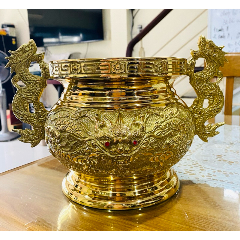 Lư hương đồng cao 16cm
