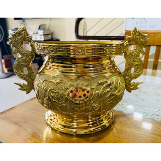 Lư hương đồng cao 16cm