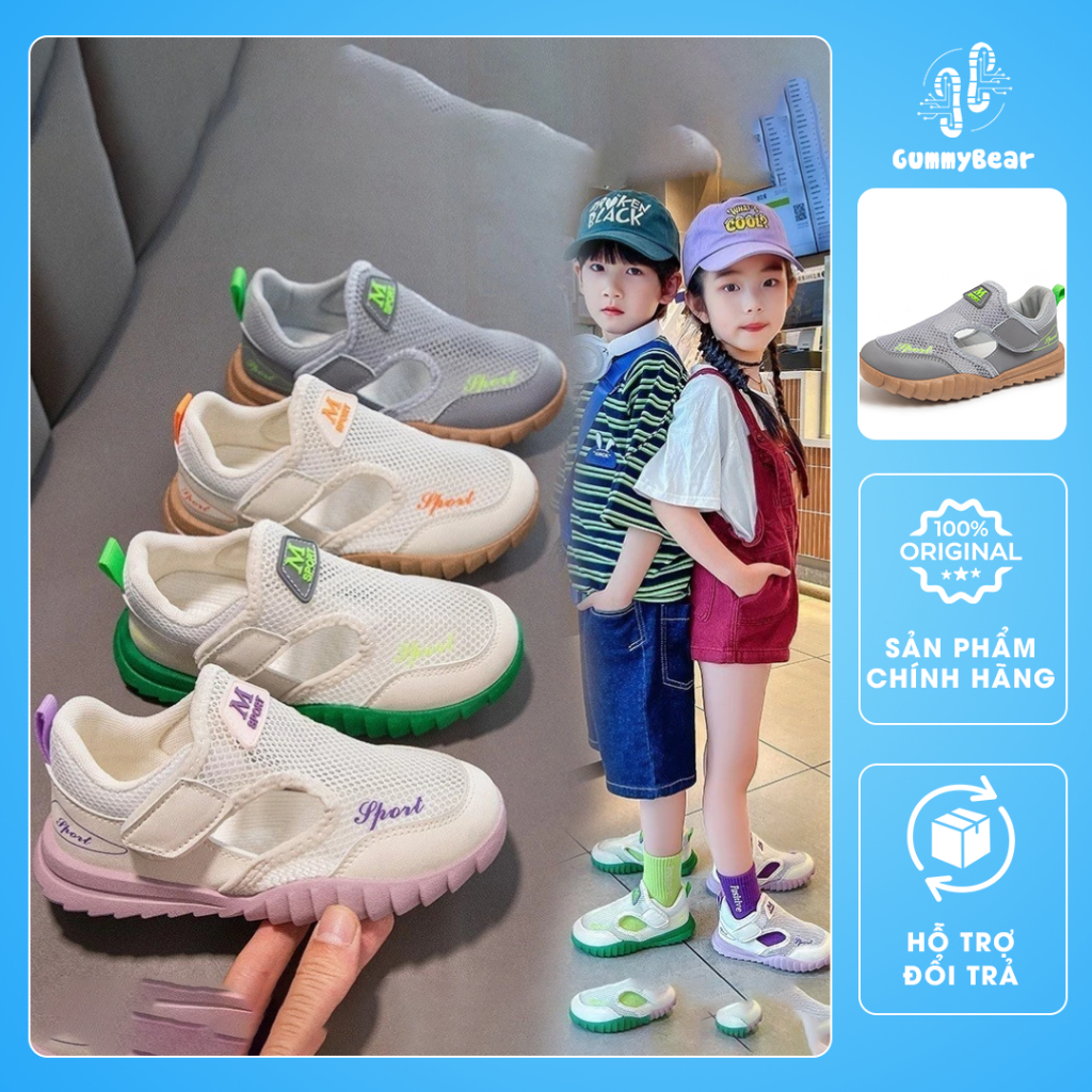 Giày Sandal Cho Bé GummyBear G098 - Sandal Cho Bé Trai, Gái Mùa Hè Đế Mềm Thoáng Khí  Size 26-37