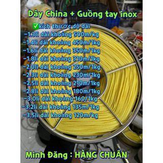 DÂY CHINA TRÒN VÀNG + GUỒNG TAY INOX - DÂY HÀNG XỊN CHUYÊN THẢ DIỀU