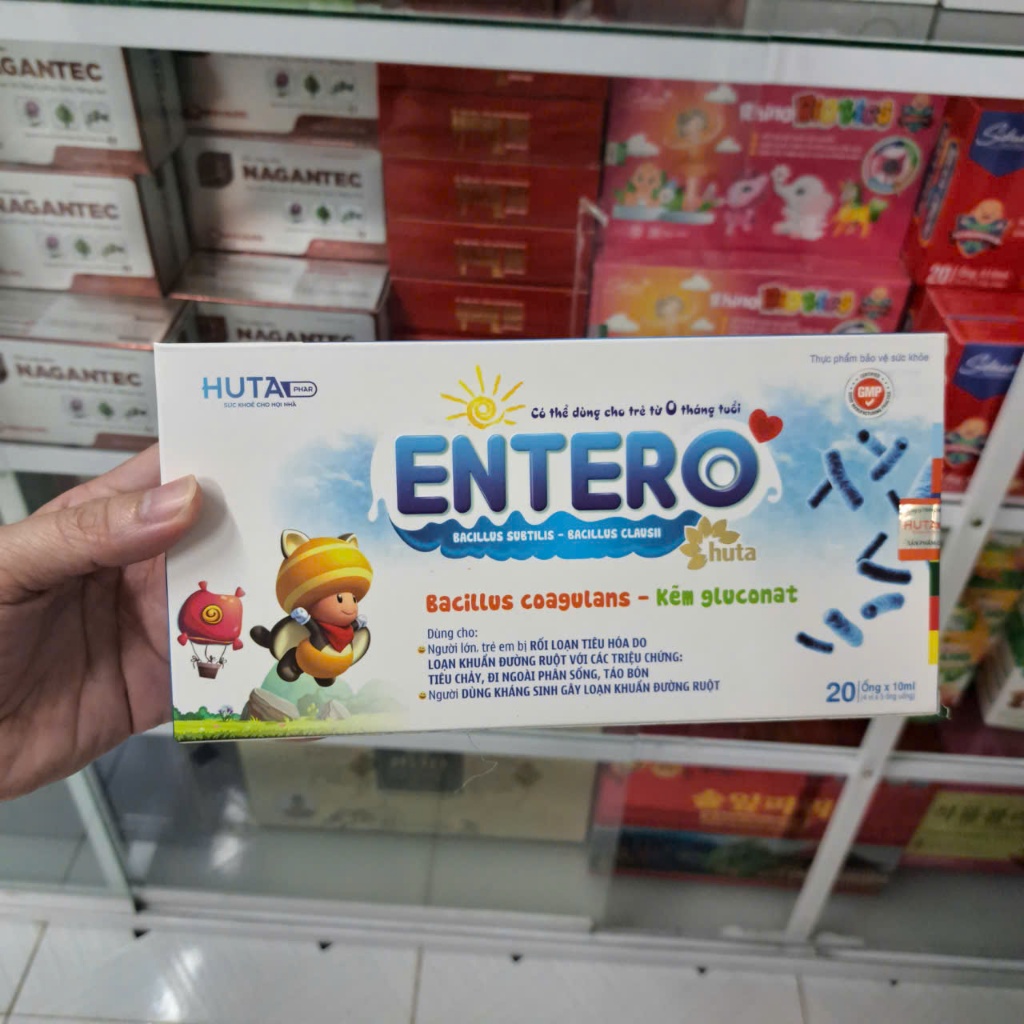 Entero Huta hộp 20 ống siro bổ sung lợi khuẩn giúp bé tiêu hóa tốt ăn ngon miệng
