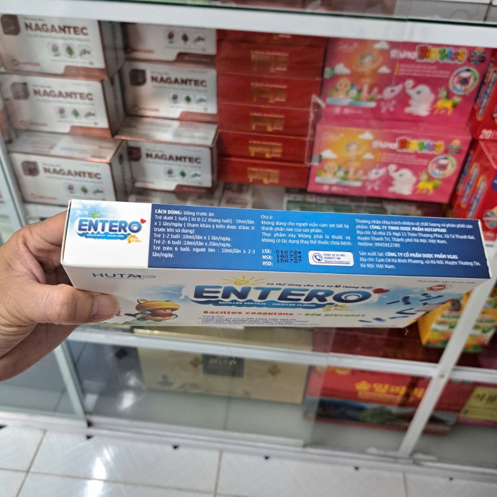Entero Huta hộp 20 ống siro bổ sung lợi khuẩn giúp bé tiêu hóa tốt ăn ngon miệng