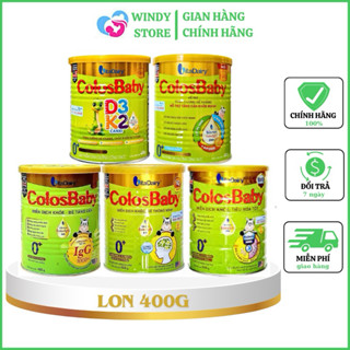 Sữa bột Colosbaby 0+/ 1+ lon 400g đủ loại thanh nhạt/ D3K2/ Gold/ Bio/ IQ