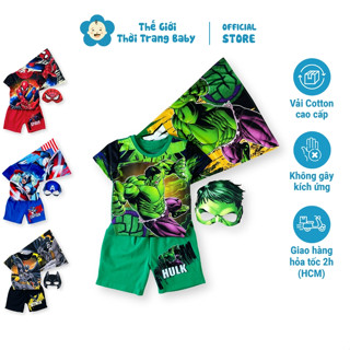 Đồ Bộ Siêu Nhân Cho Bé Trai Dưới 10 Tuổi Người Nhện, Người Dơi, Captain, Hulk Trang Phục Mặc Hóa Trang Anh Hùng BN189