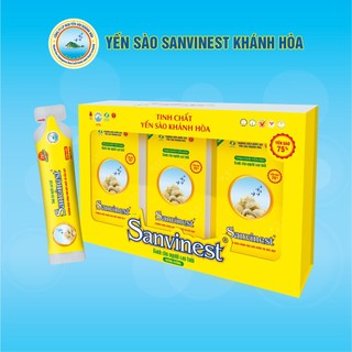  Hộp quà tặng 30 túi 75% Tinh chất Yến sào Khánh Hòa Sanvinest Không đường dành cho người cao tuổi 