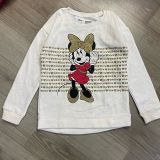 90050 Áo nỉ bông bé gái hàng dư lỗi màu trắng size 6y 21-23kg