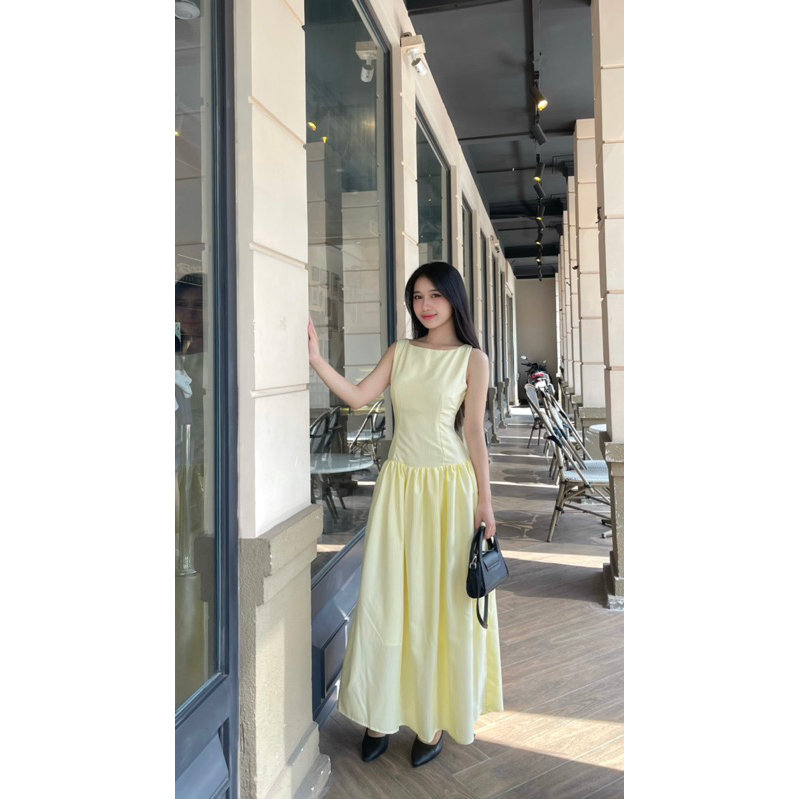 Váy nữ sát nách cổ tròn Uimeecloset váy maxi 2 lớp cho nữ  Women Dress | BigBuy360 - bigbuy360.vn