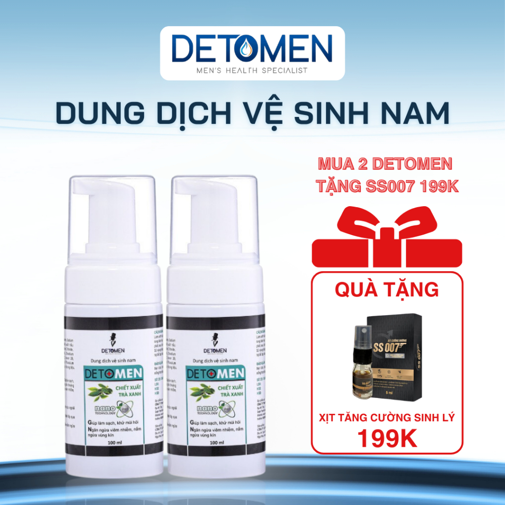 Combo Mua 2 Tặng 1 Dung Dịch Vệ Sinh Detomen Ngăn Ngừa Mùi Hiệu Quả 100ML | DetomenStore.vn