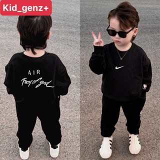 Bộ áo nỉ cổ tròn Fear of God ss2021 + quần joger cho bé , set áo sweater quần nỉ dài bé trai , Kid_genz