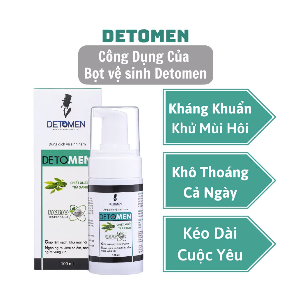 Combo Mua 2 Tặng 1 Dung Dịch Vệ Sinh Detomen Ngăn Ngừa Mùi Hiệu Quả 100ML | DetomenStore.vn
