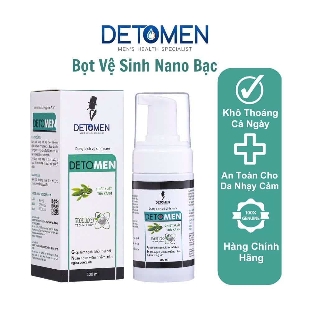 Combo Mua 2 Tặng 1 Dung Dịch Vệ Sinh Detomen Ngăn Ngừa Mùi Hiệu Quả 100ML | DetomenStore.vn