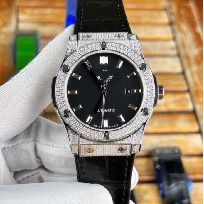 Đồng Hồ Cơ Nam Automatic Nhật Bản Cao Cấp Viền Đính Đá Mặt Kính Saphire 38/42 mm Chống Nước Chống Xước Bảo Hành 24 Tháng