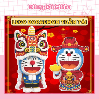 Đồ chơi Đồ chơi lắp ráp mô hình doraemon thần tài múa lân đầu lân to khổng lồ 35cm, 40cm, 55cm King of Gifts