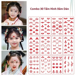  Combo 30 Tấm Hình Xăm Dán Mini Phong Cách BeeCrazee 