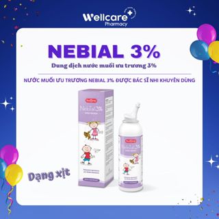 [BUONA Italy Chính Hãng] Bình Xịt Mũi Nebial/Nebianax 3% Spray - Nước muối ưu trương 3% xịt rửa mũi, giảm nghẹt cho trẻ
