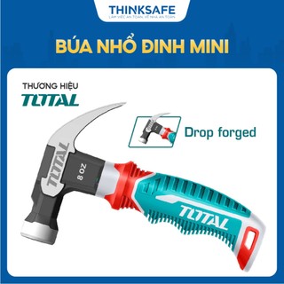  Búa nhổ đinh mini Total THCH61008D trọng lượng 8oz 220g đầu được đúc rèn thả cải tiến mẫu mới búa lùn cán ngắn 