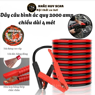 Dây Câu Bình Ắc Quy, Bình Điện Dài 3M - 4M Lõi Đồng Có Kẹp Cách Điện Bảo Hành 1 Năm - Khải Huy Scar
