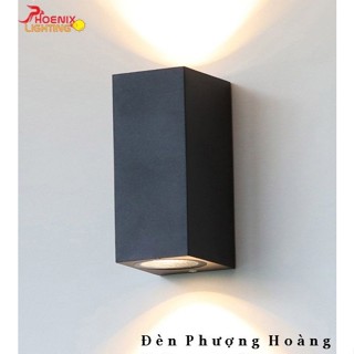 Đèn Tường LED 12W Hắt 2 Đầu Chống Nước Ngoài Trời Hình Chữ Nhật