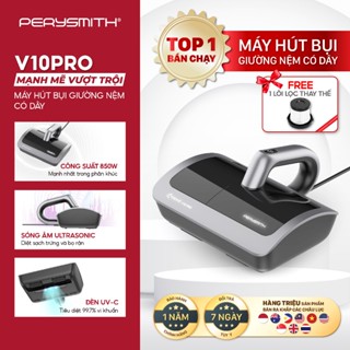 PerySmith V10Pro Máy Hút Bụi Giường Nệm Cầm Tay Hút Bụi Mịn Gọn Nhẹ Đèn Tia UV Diệt Khuẩn